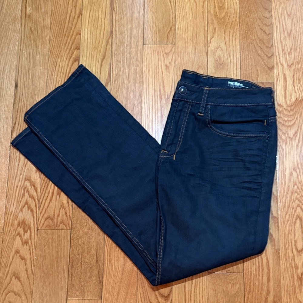 Buckle Men's Slim Straight Jeans - Dark Blue